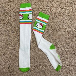 Hello Kitty Sanrio knee high striped socks